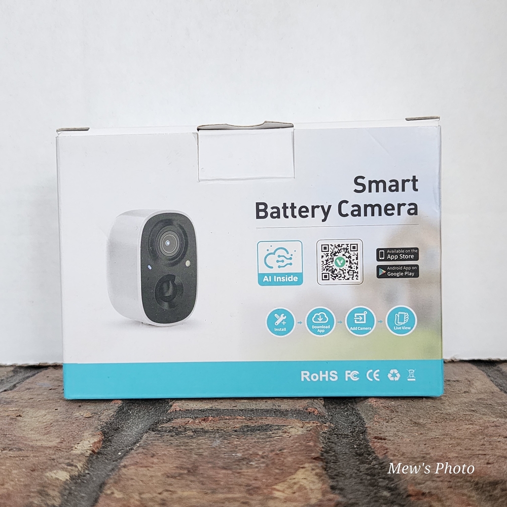 Security Cameras Wireless Outdoor, WiFi Battery Power - White